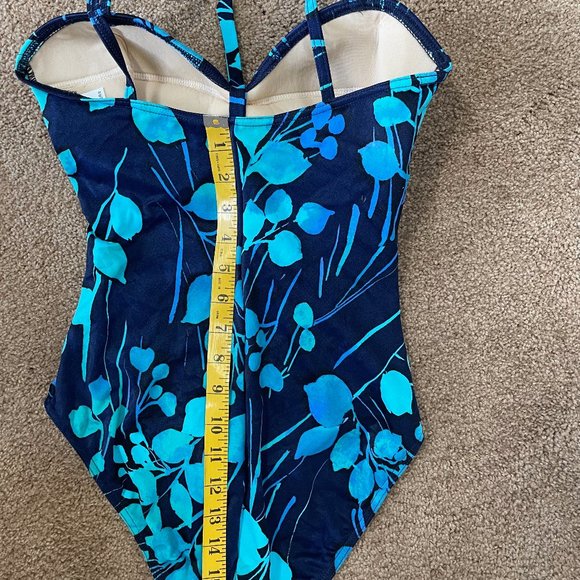 IT FIGURES multi-color blue floral swimsuit - Picture 9 of 11